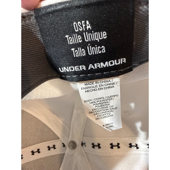 Under Armour Mens White Mesh Snapback Hat Embroidered Logo Athletic Cap OSFA - Picture 5 of 6